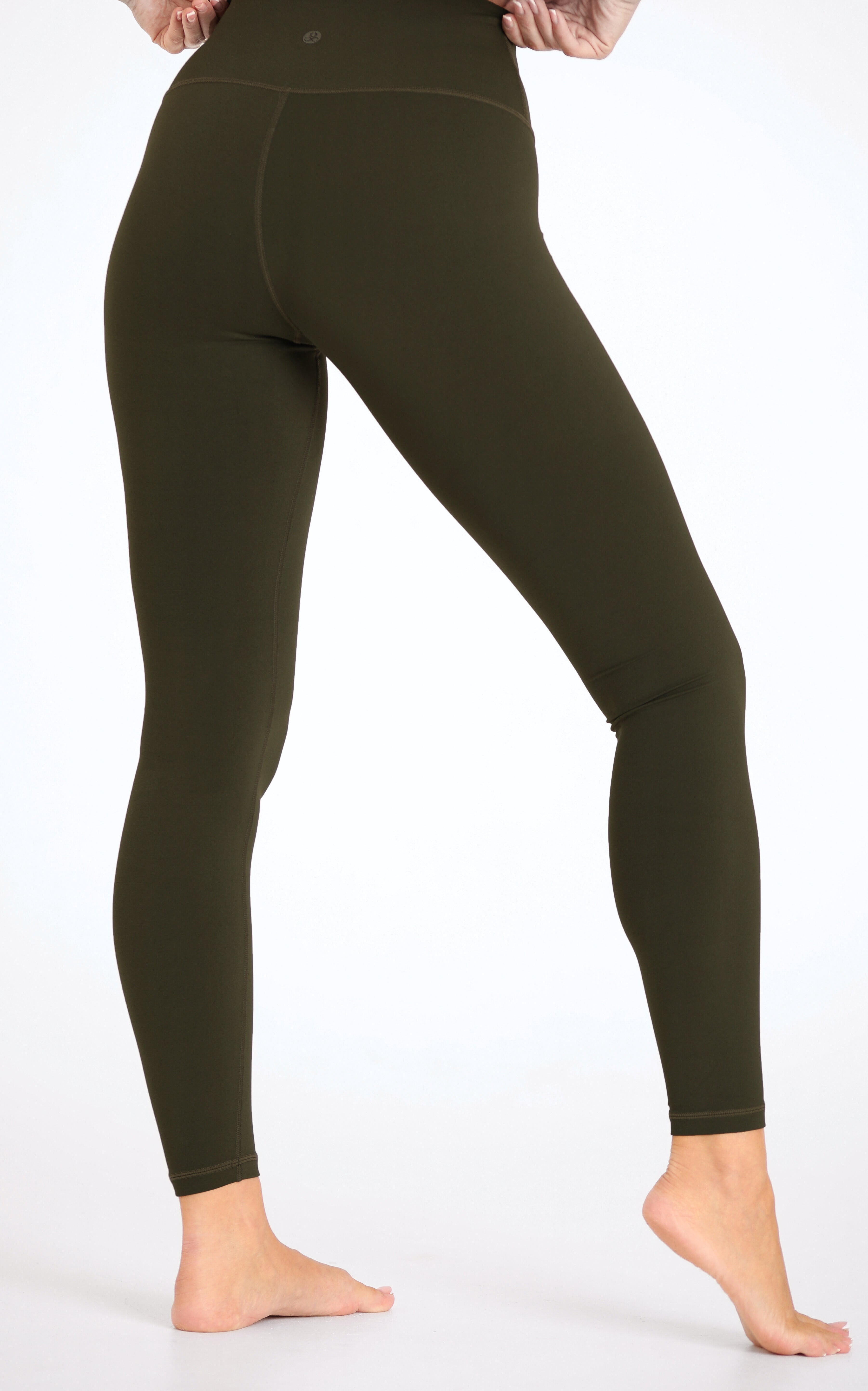 High-Waist Legging - No-Front-Seam - Earth Green ♻️