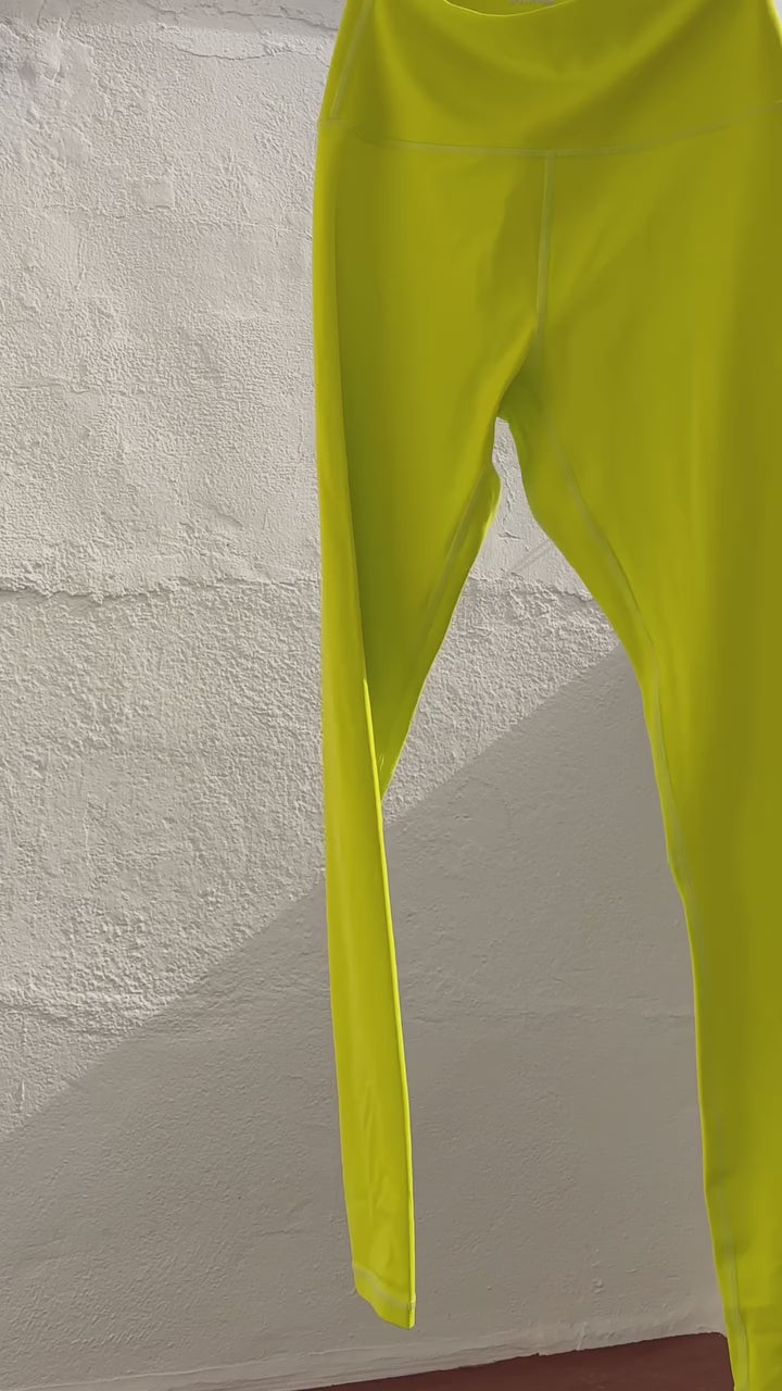 High-Waist Legging - Neon Yellow